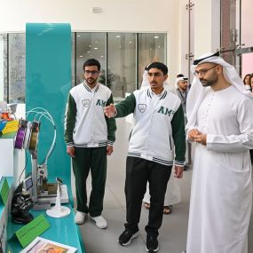 Students showcasing their project